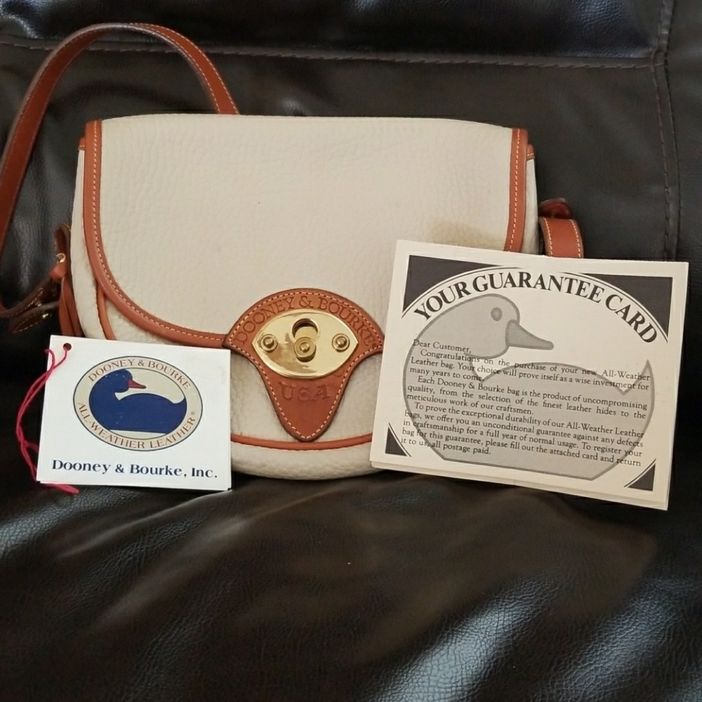 90's Vintage Dooney & Bourke AWL Cavalry crossbody - Picture 1 of 7